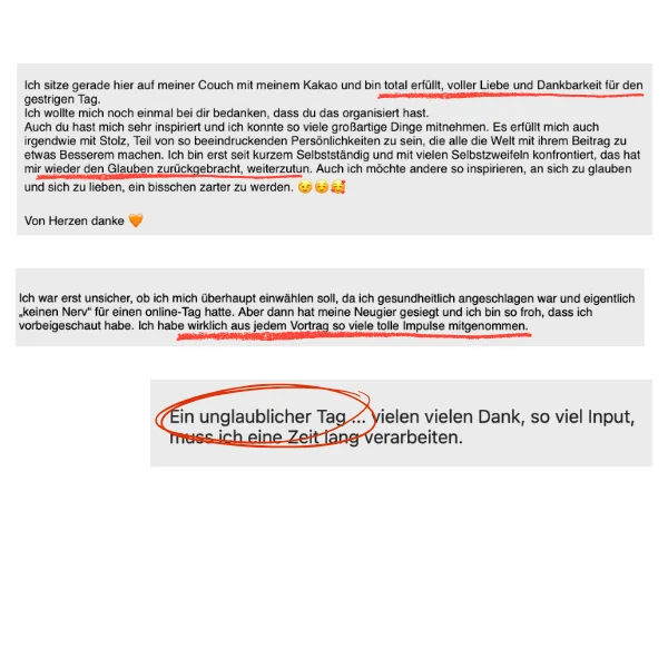 Screenshot einer Teilnehmerinnen-Rückmeldung zum LSB Summit 2025