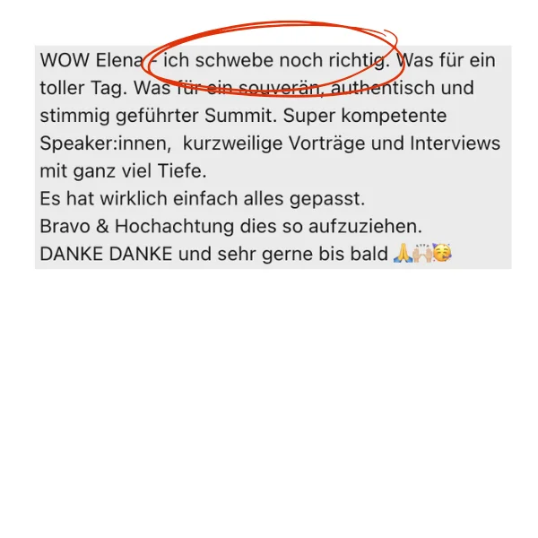 Screenshot einer Teilnehmerinnen-Rückmeldung zum LSB Summit 2025